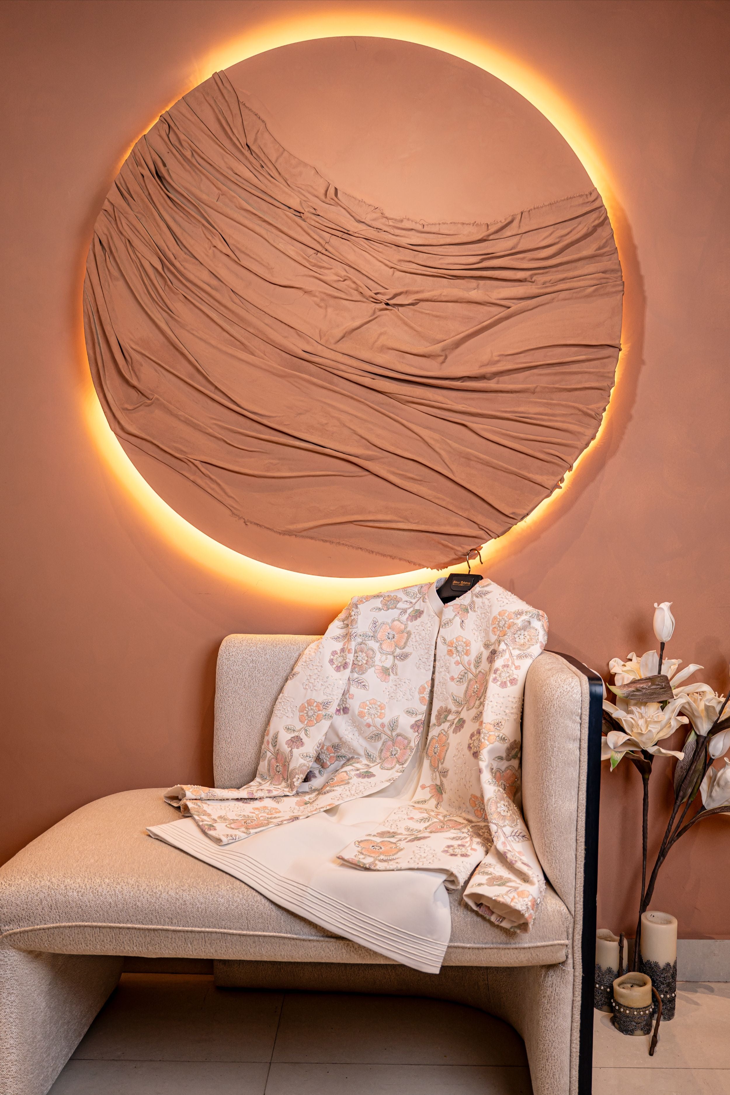 White Embroidered Indo Western