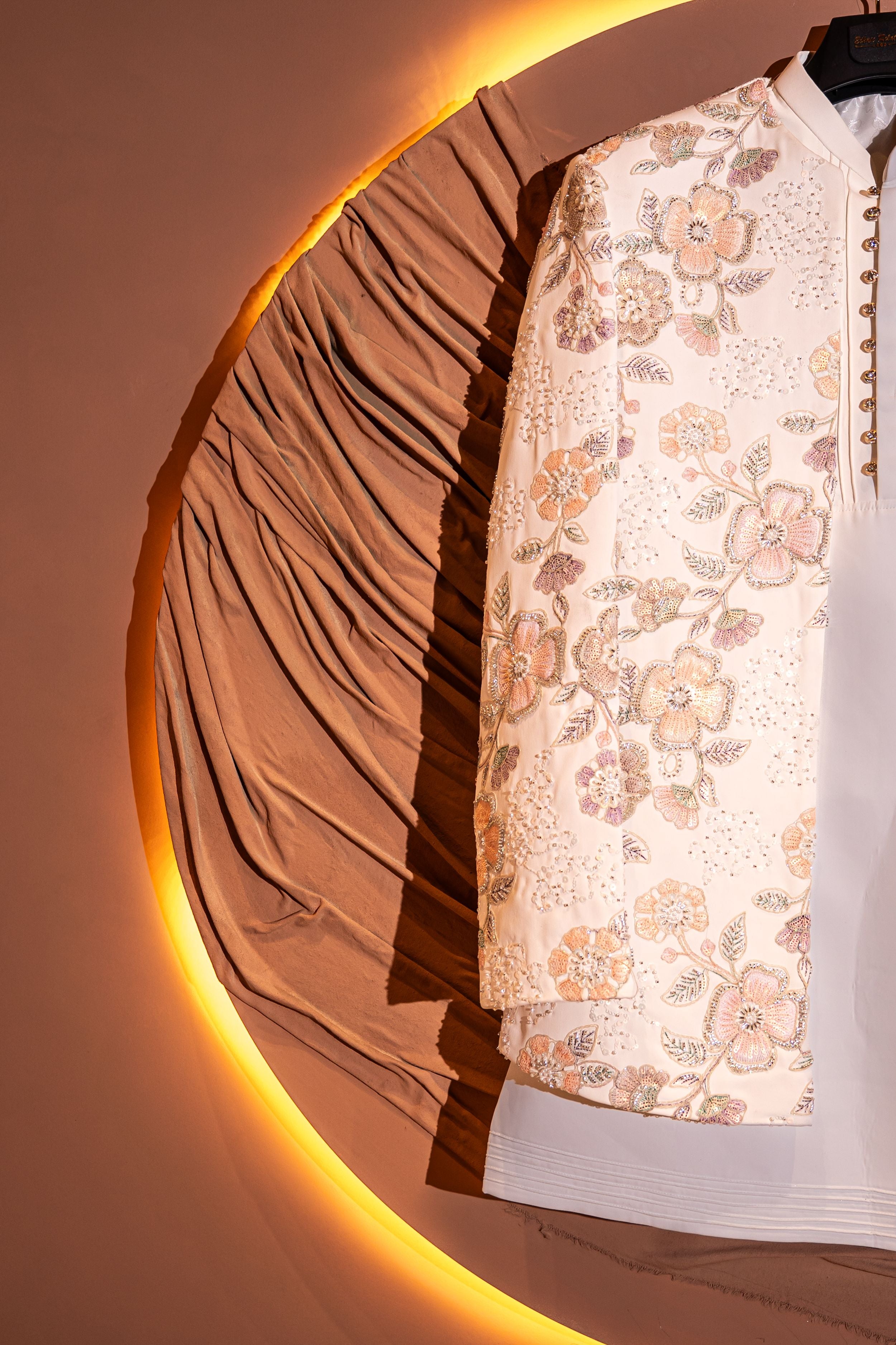 White Embroidered Indo Western