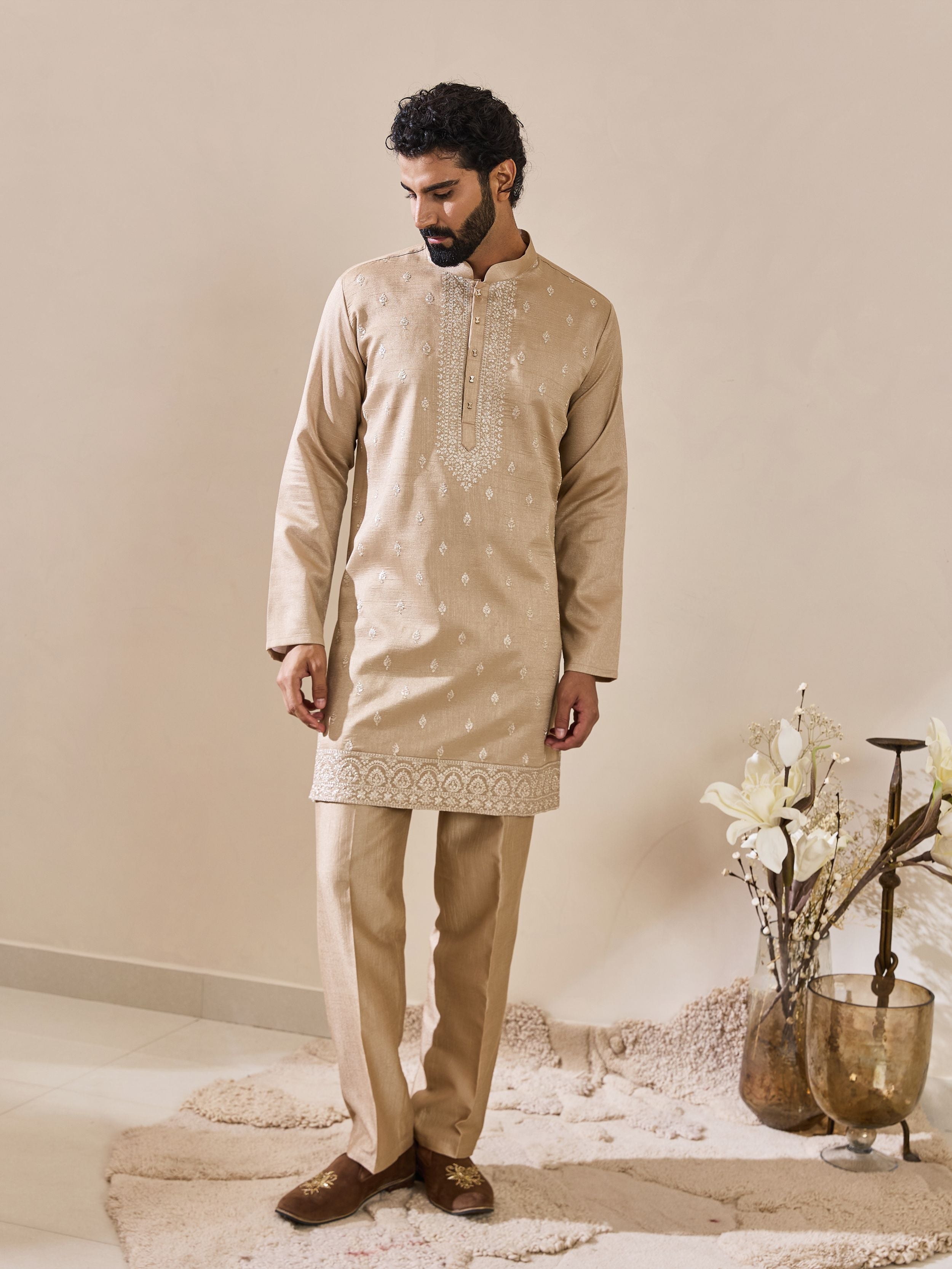 Beige Classic Indo-Western