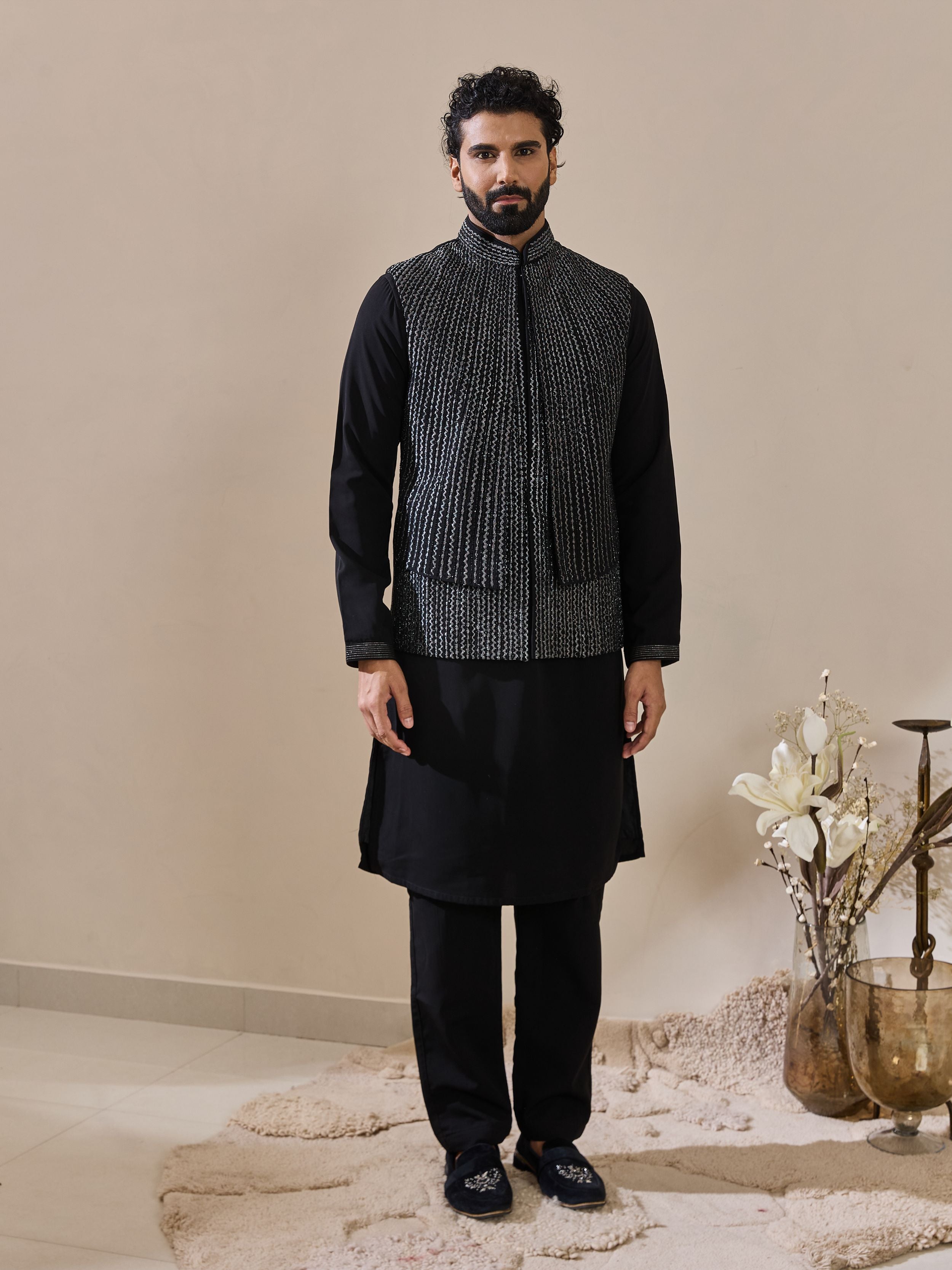 Light Grey Embroidery Kurta Set