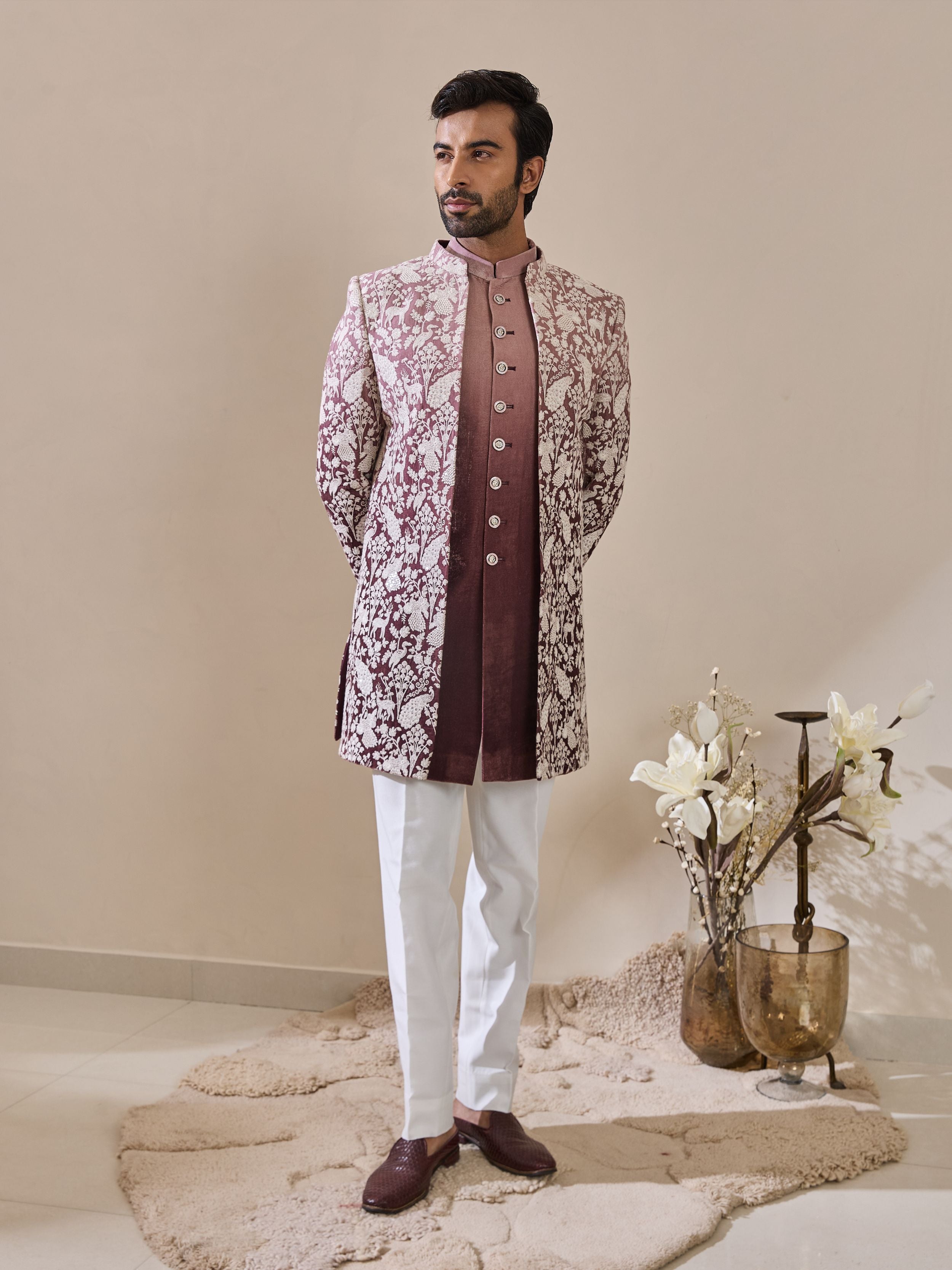 ombre Indo-Western In Thread Work