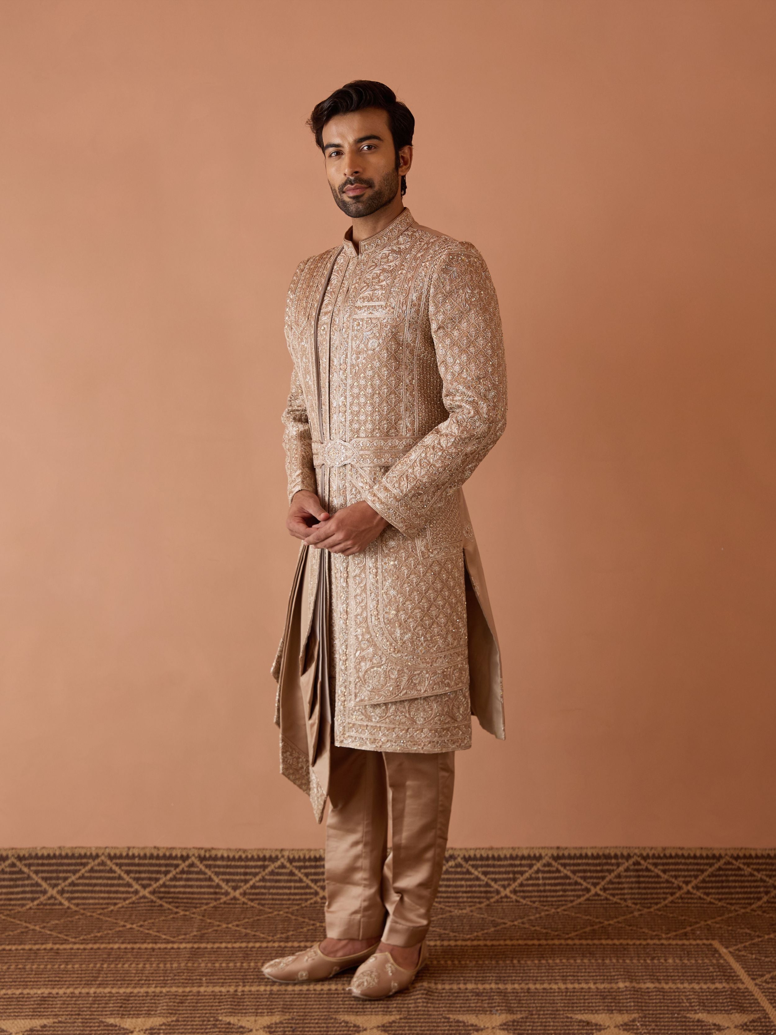 Gold Embroidered Sherwani