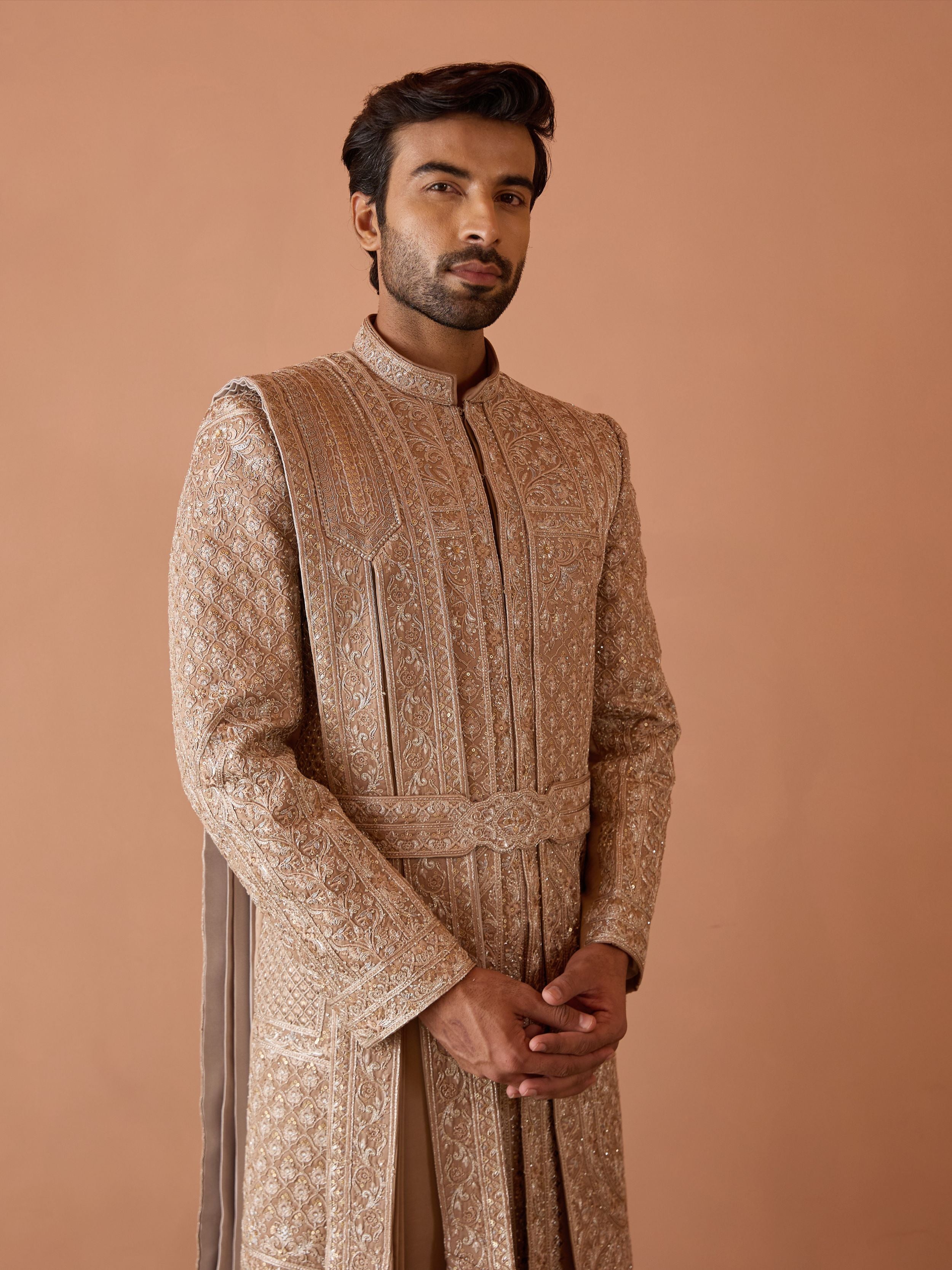Gold Embroidered Sherwani