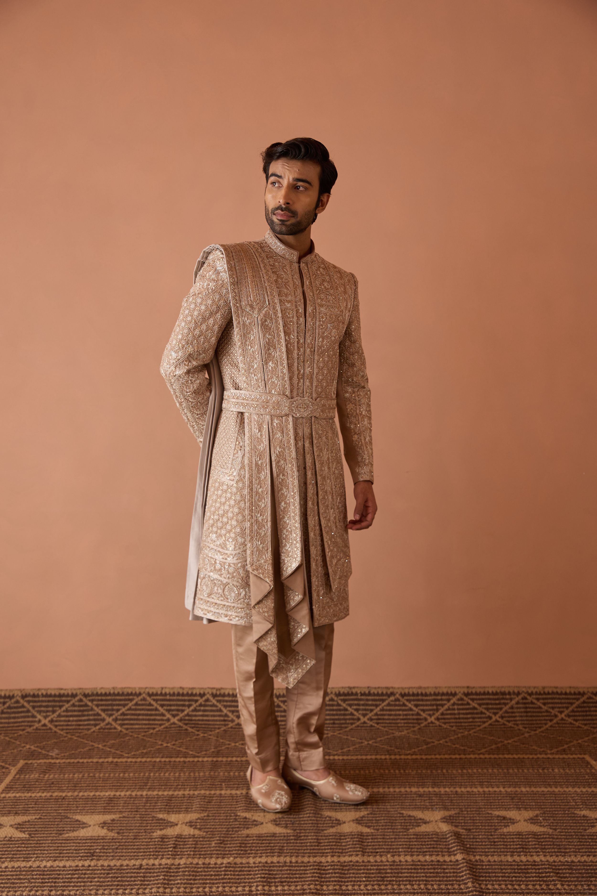 Gold Embroidered Sherwani