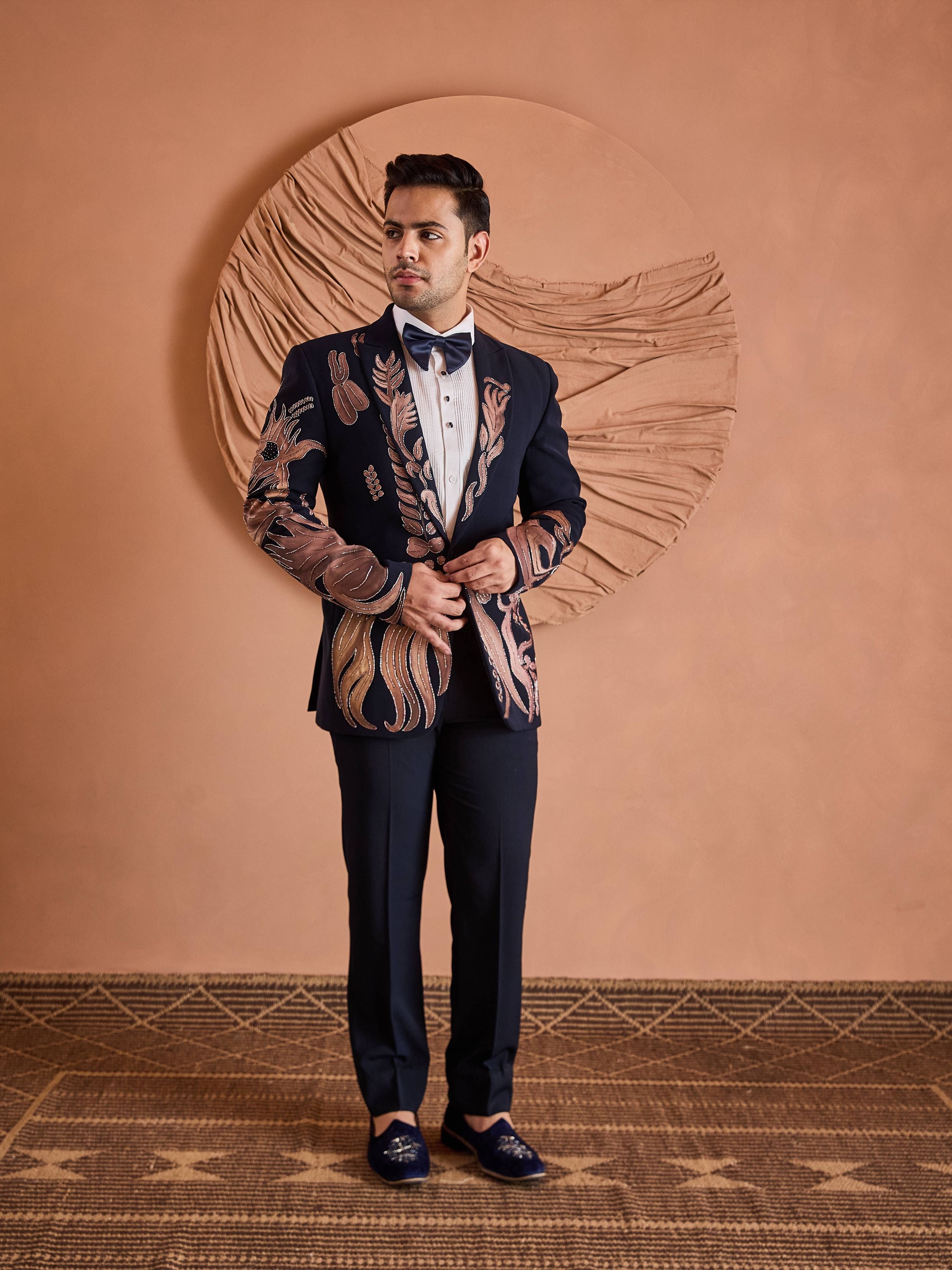 Black Phoenix Embroidered Tuxedo