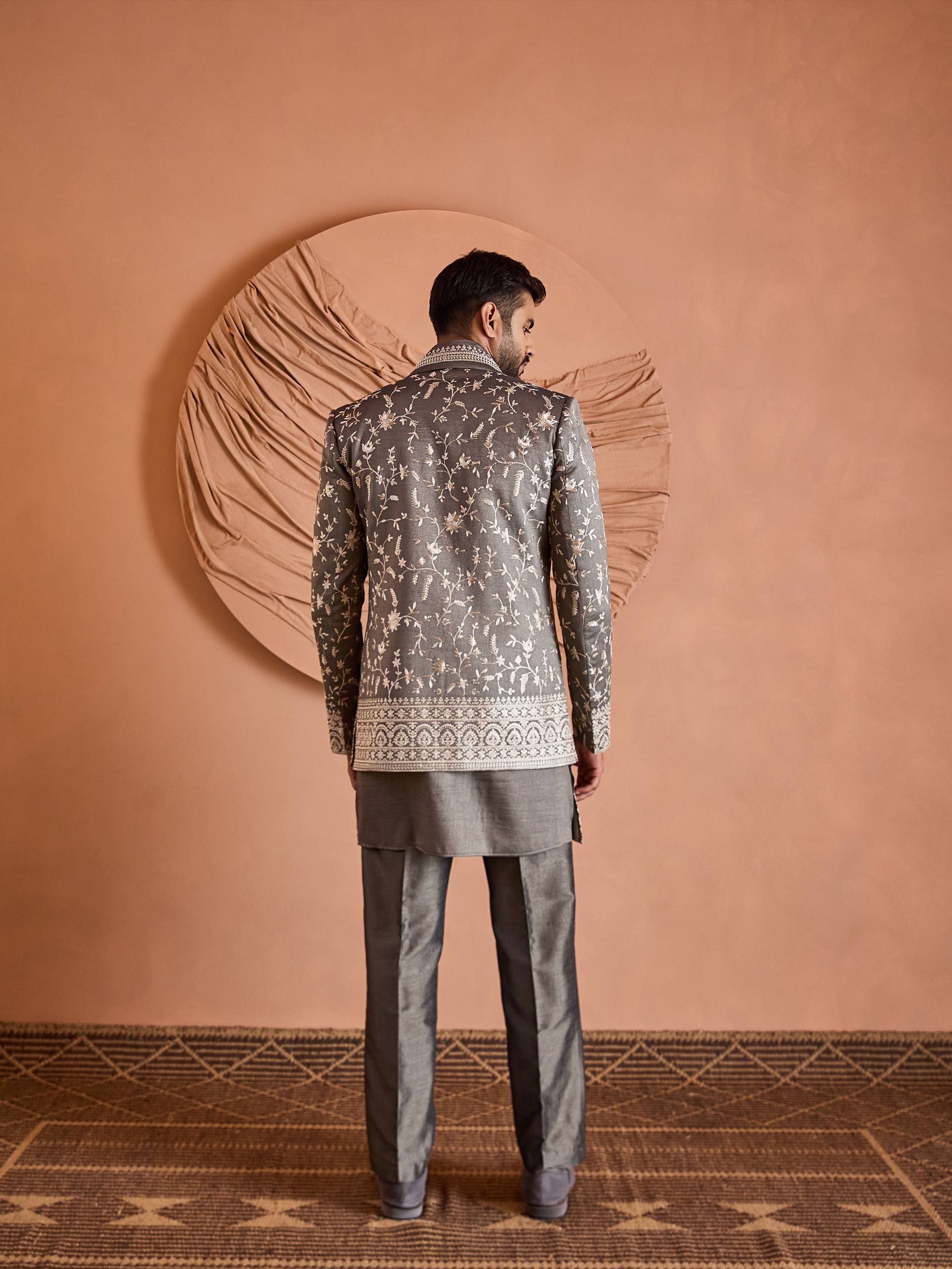 Zinc Grey Classic Indo-Western