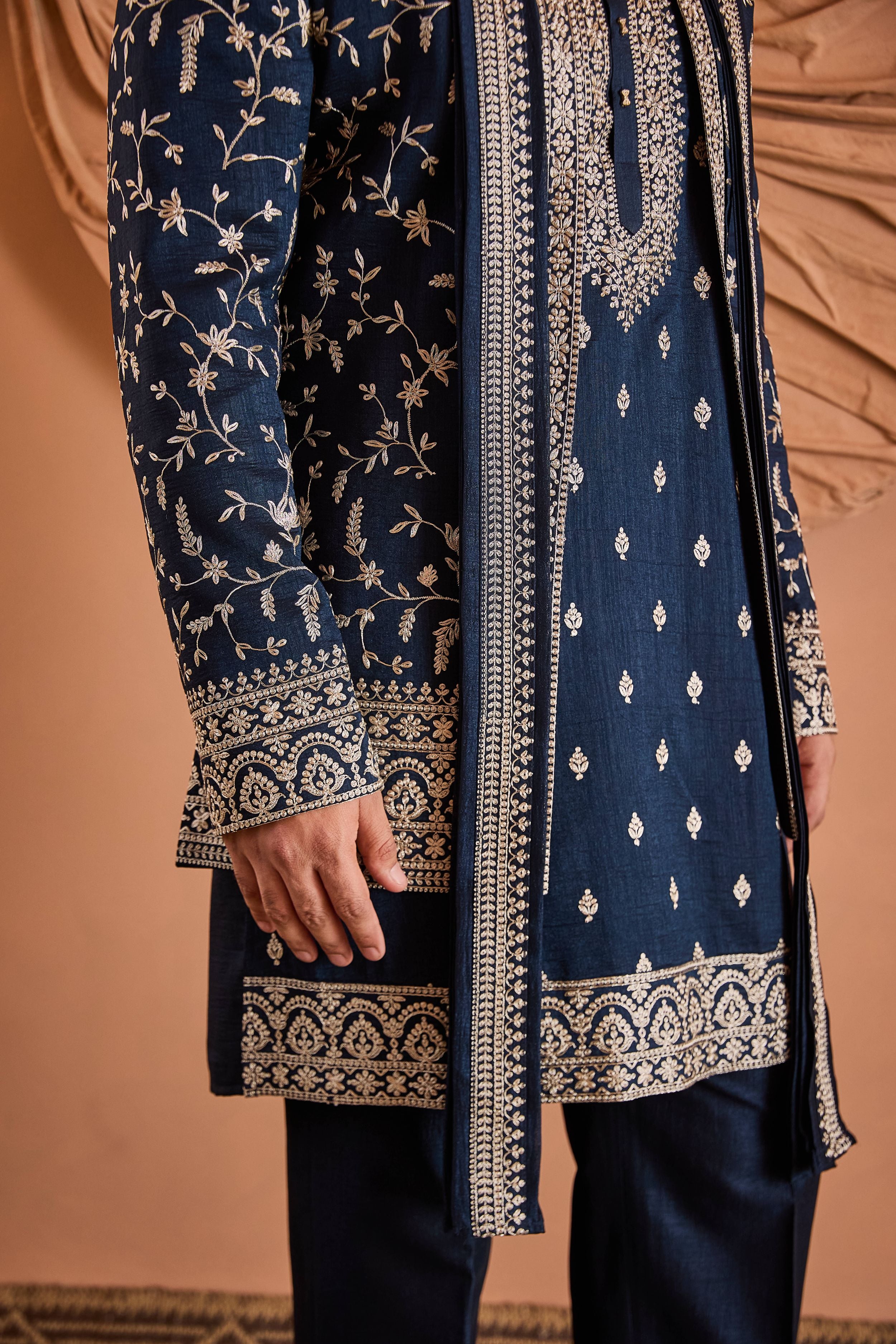 Deep Blue Classic Indo-Western