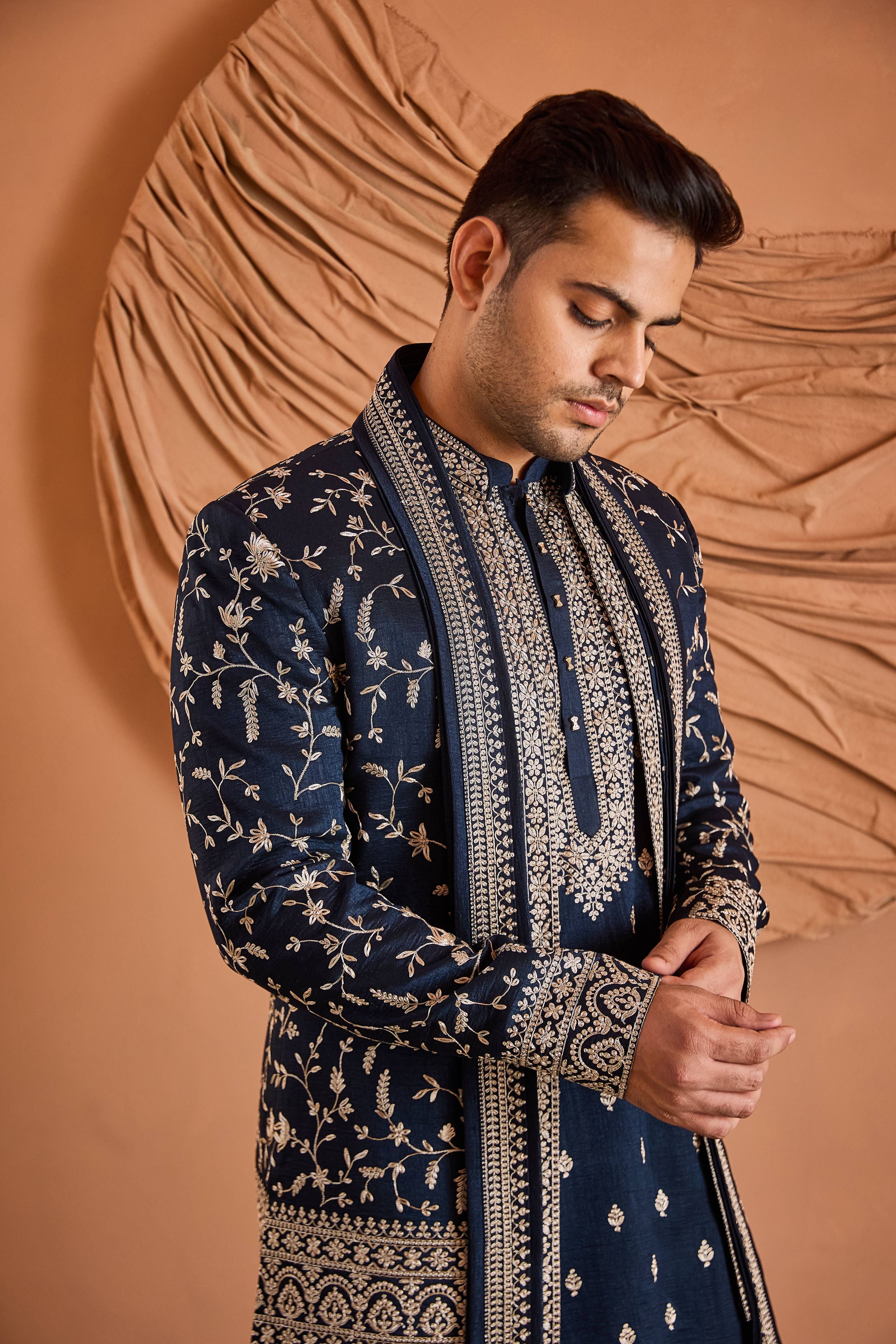 Deep Blue Classic Indo-Western