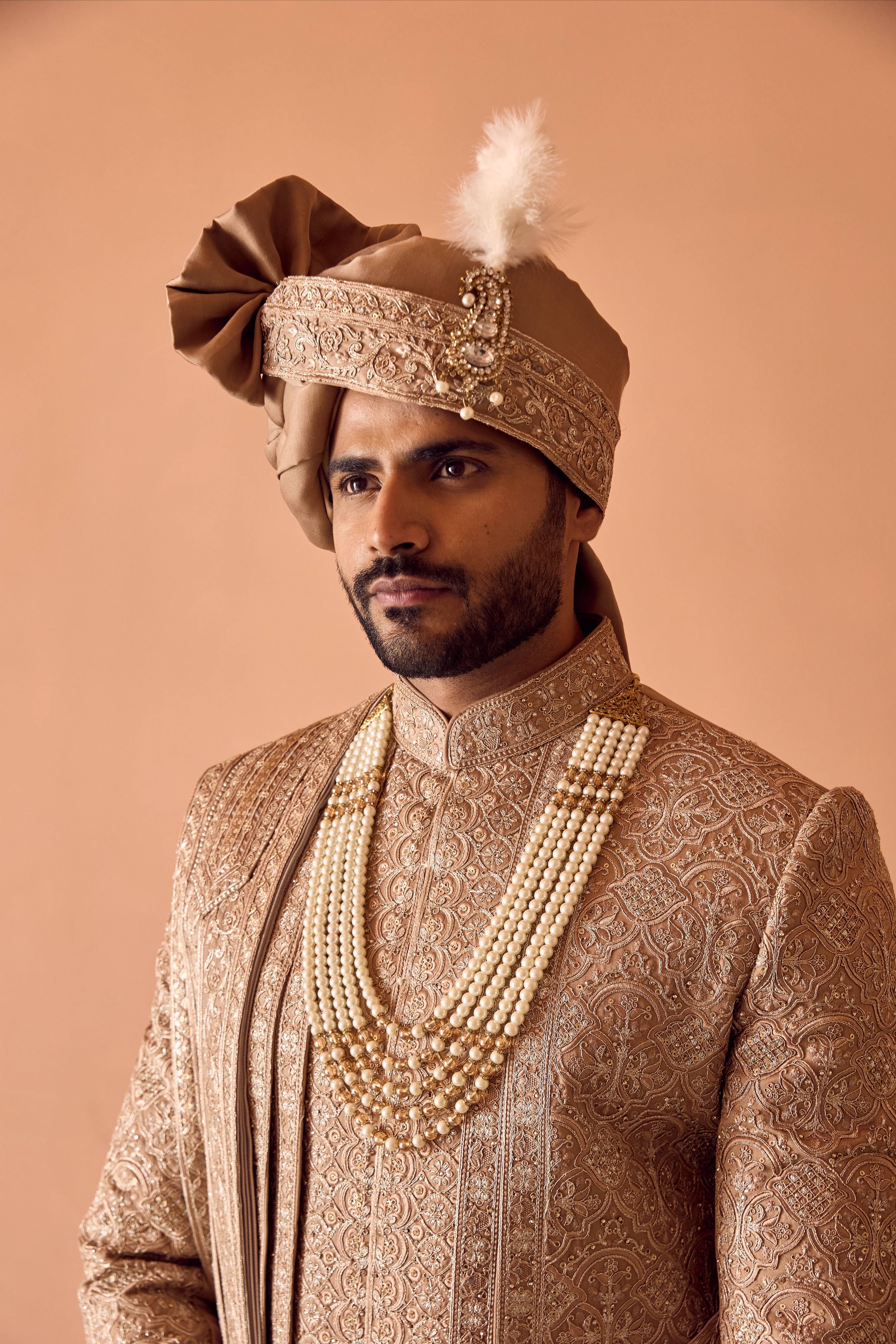 Gold Embroidered Sherwani