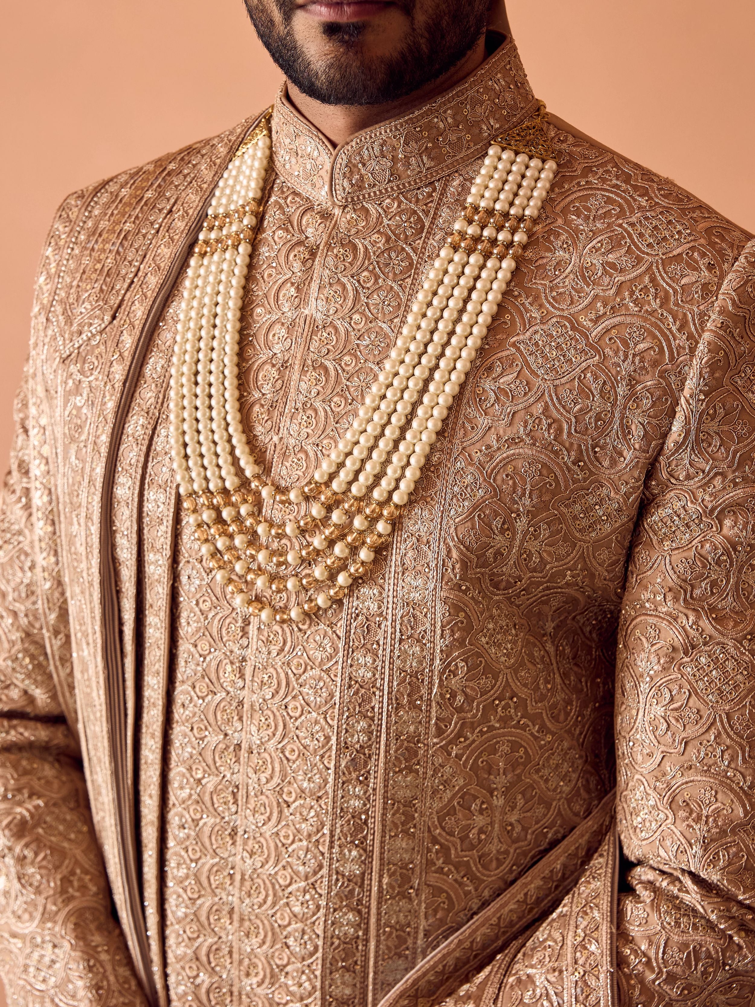 Gold Embroidered Sherwani