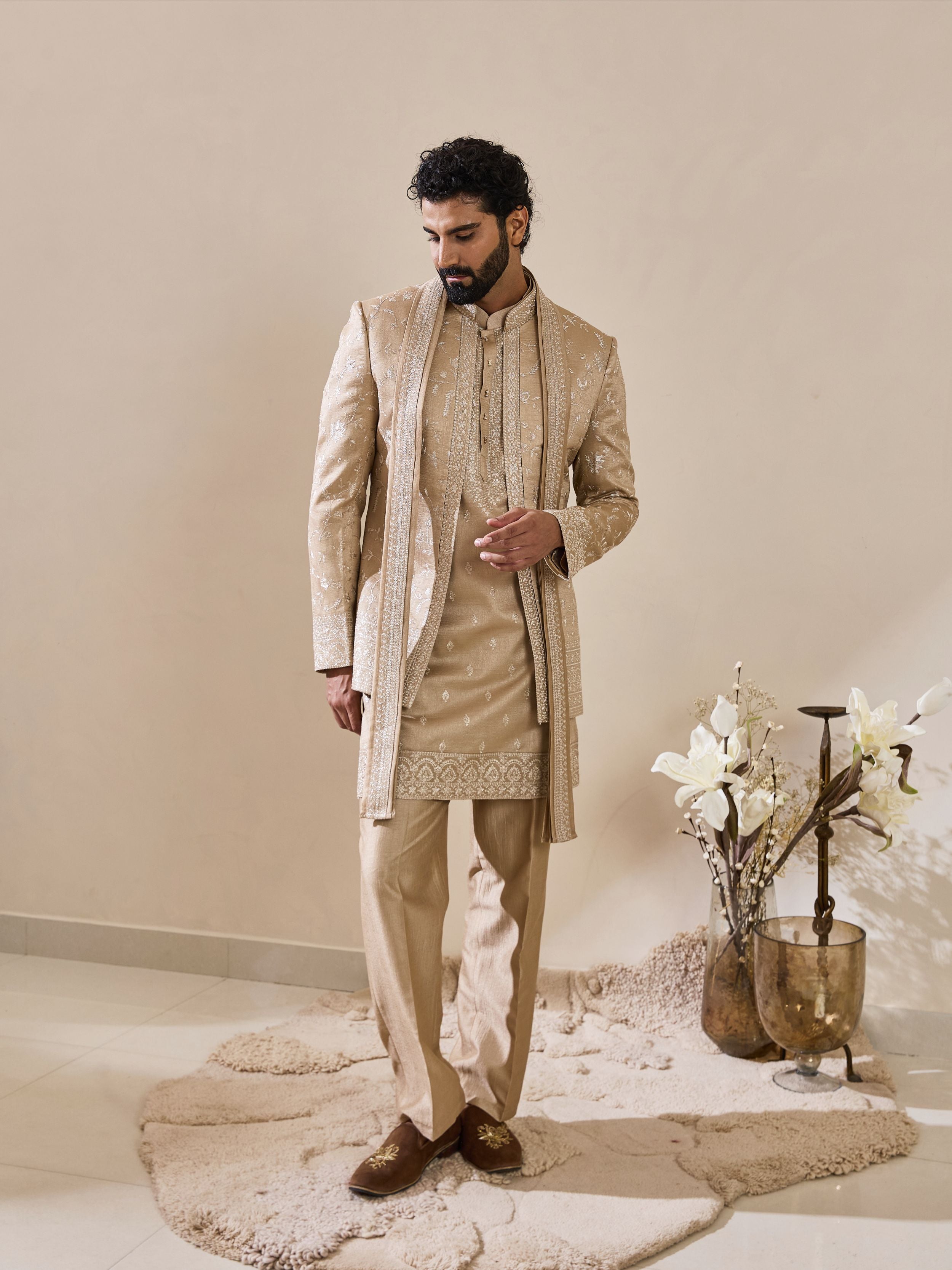 Beige Classic Indo-Western