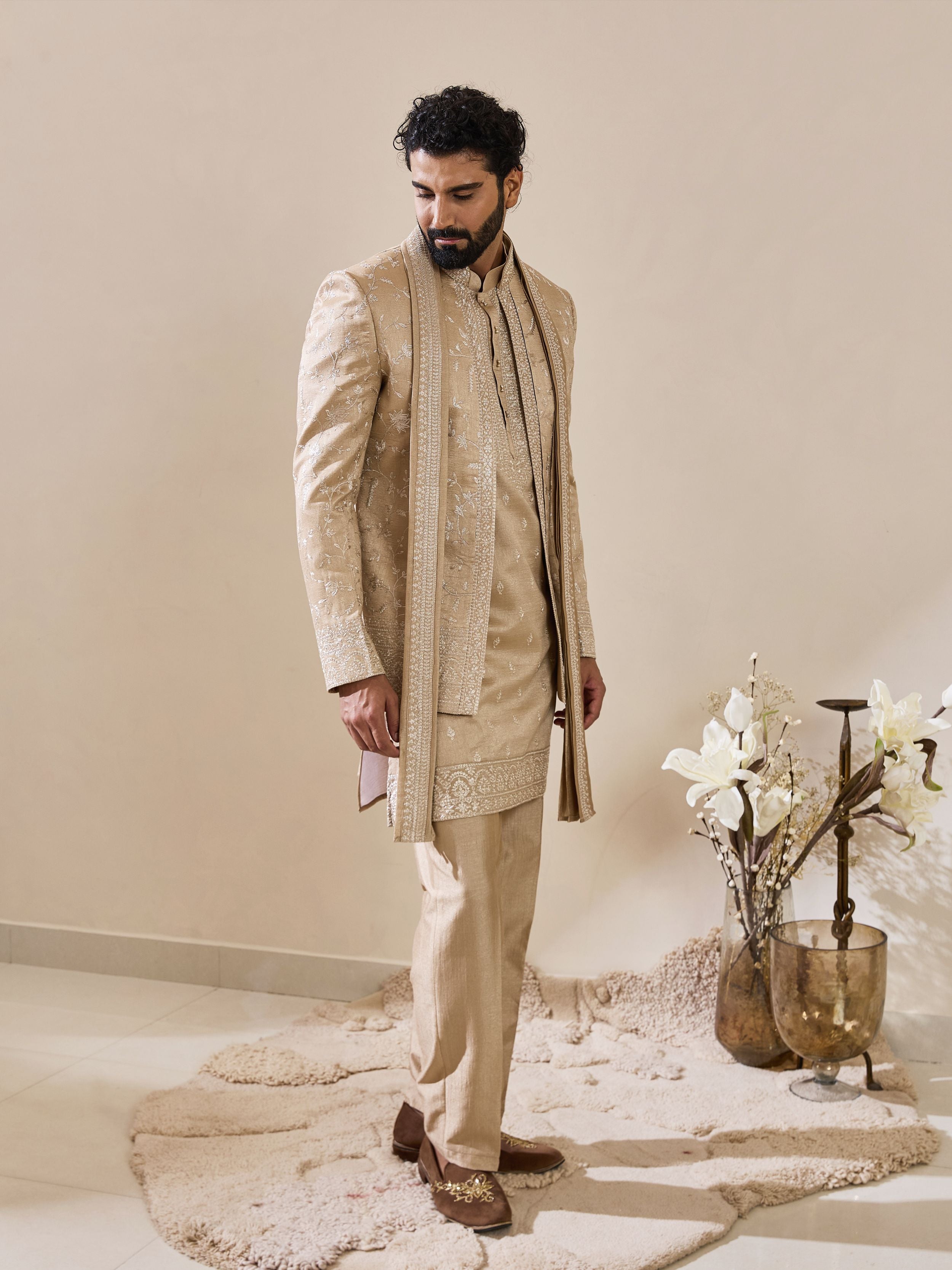 Beige Classic Indo-Western