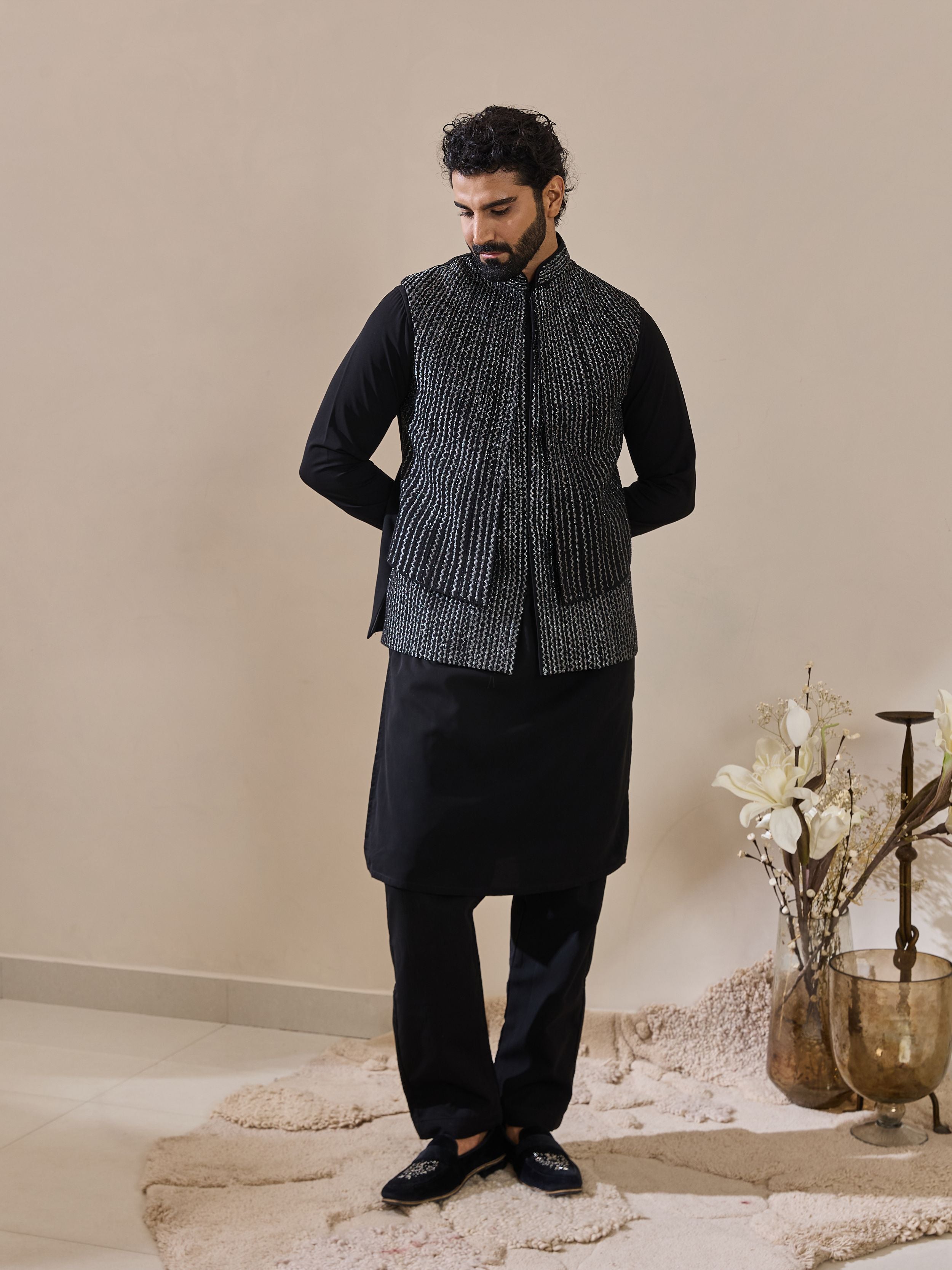 Light Grey Embroidery Kurta Set