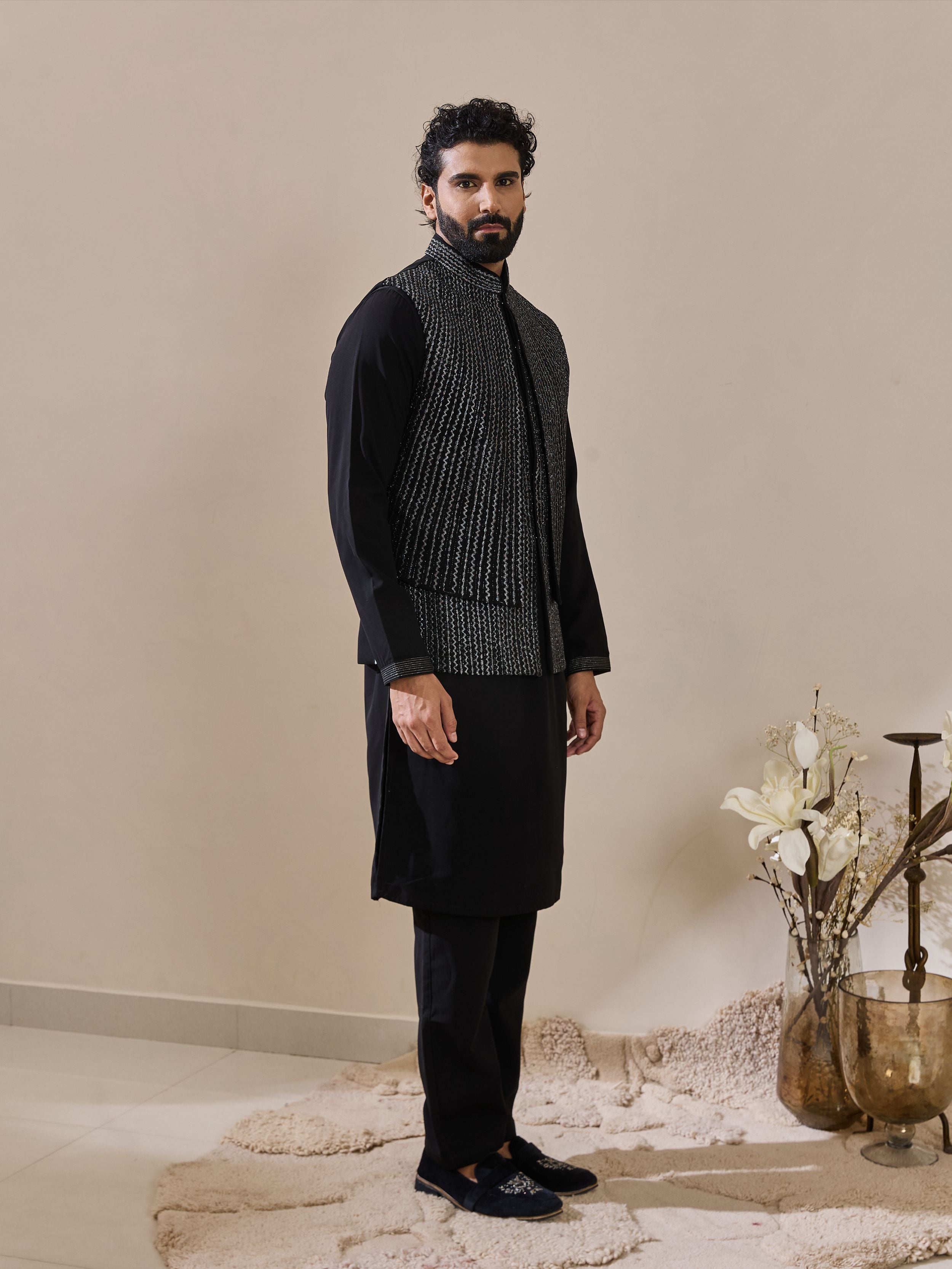 Light Grey Embroidery Kurta Set