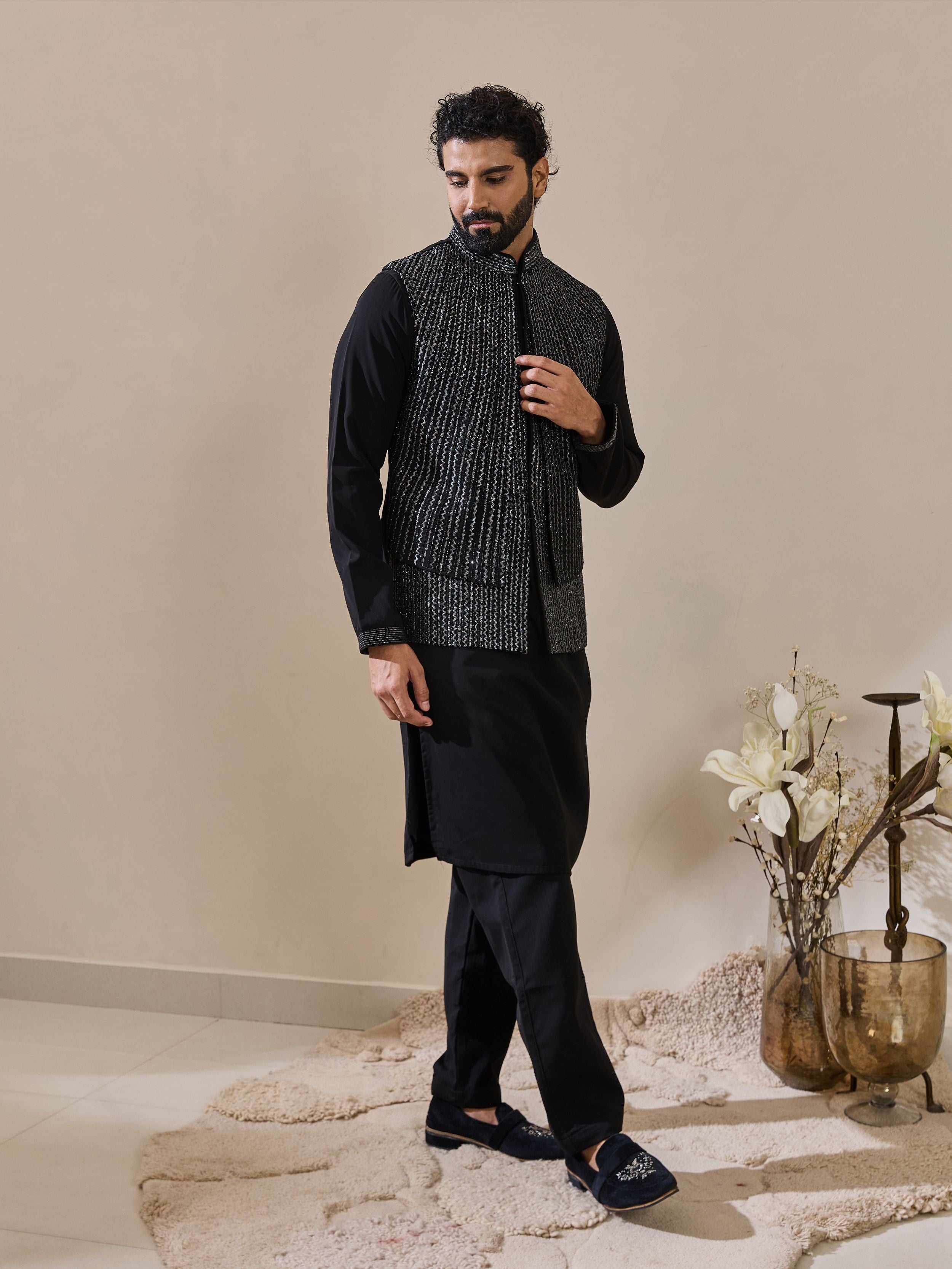 Light Grey Embroidery Kurta Set