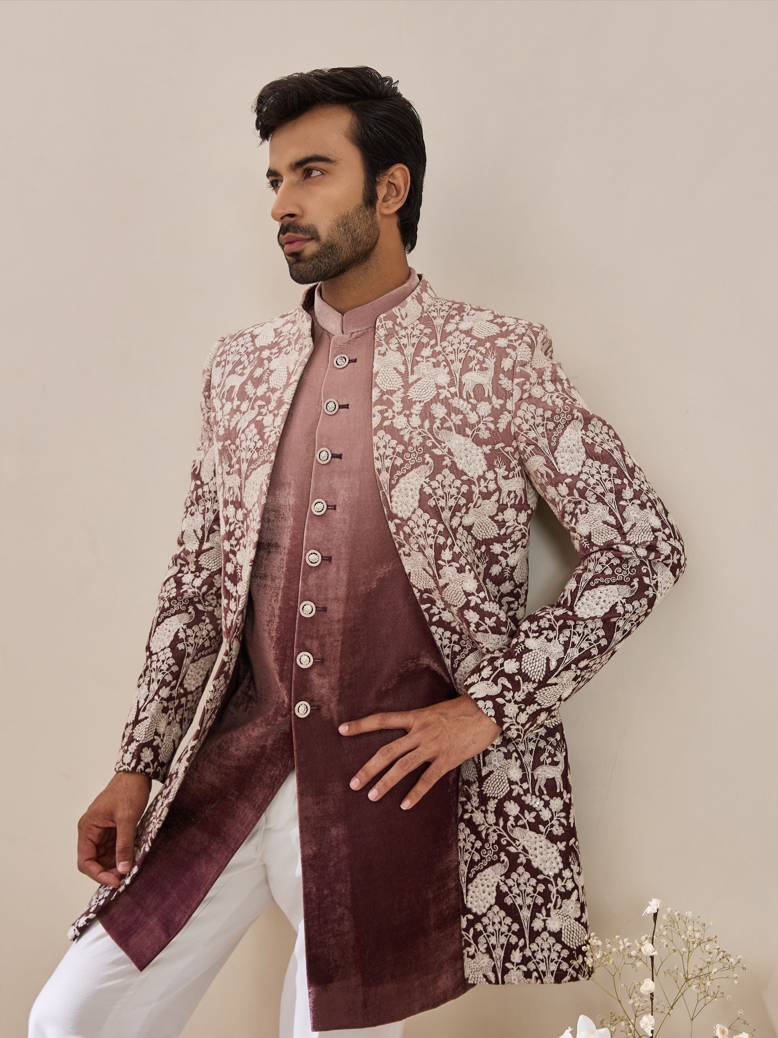 ombre Indo-Western In Thread Work