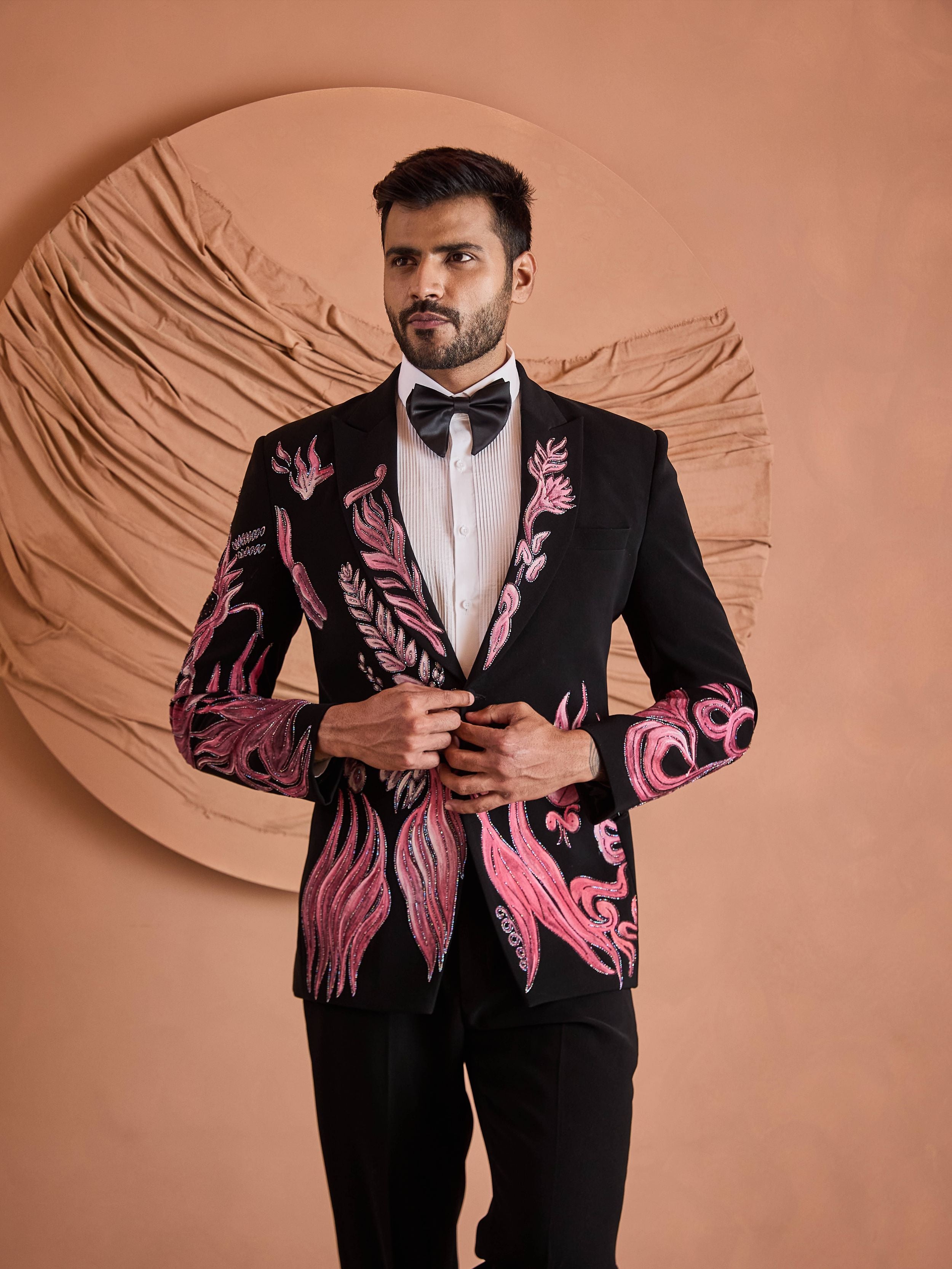 Black Phoenix Embroidered Tuxedo
