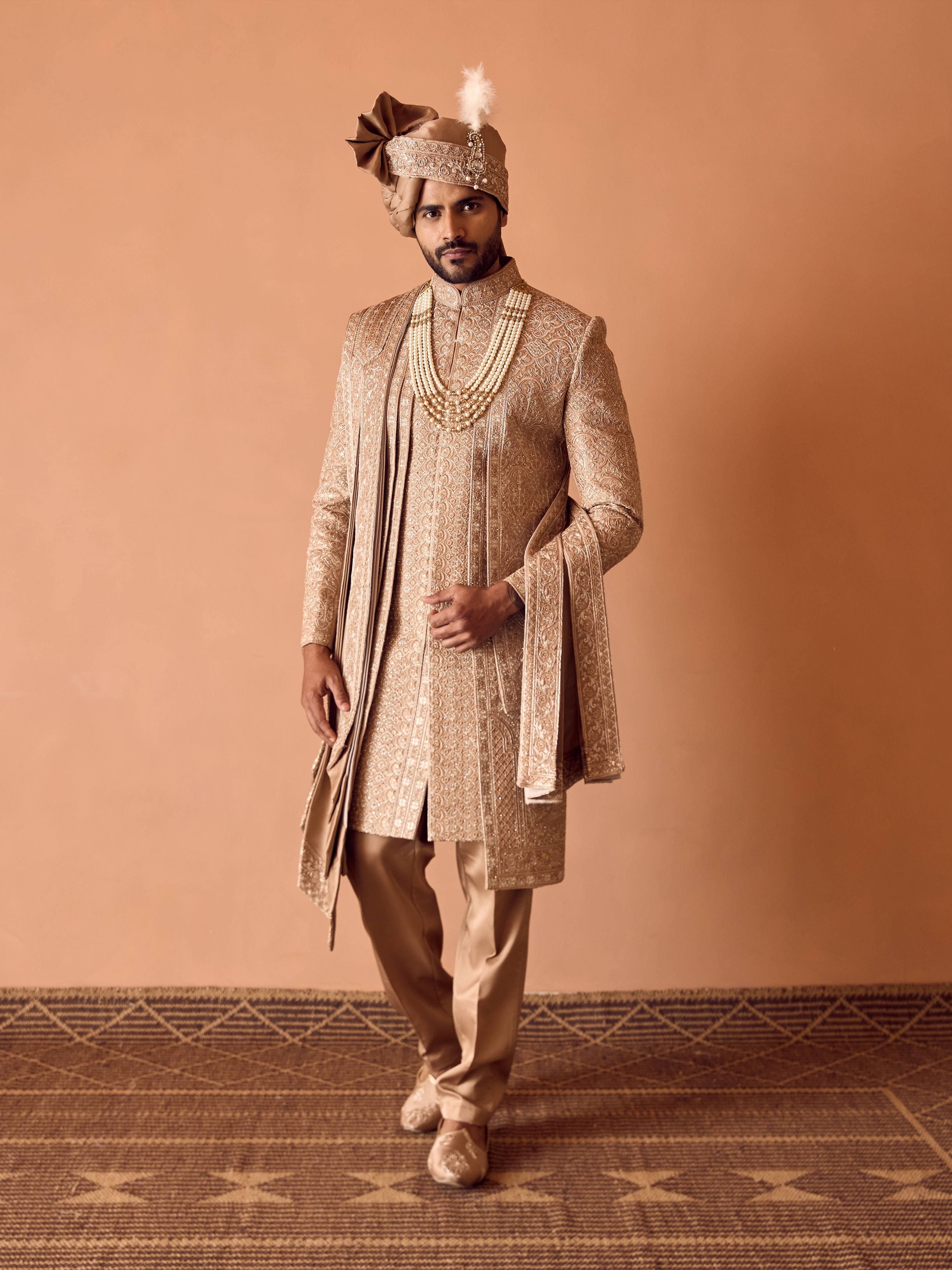 Gold Embroidered Sherwani