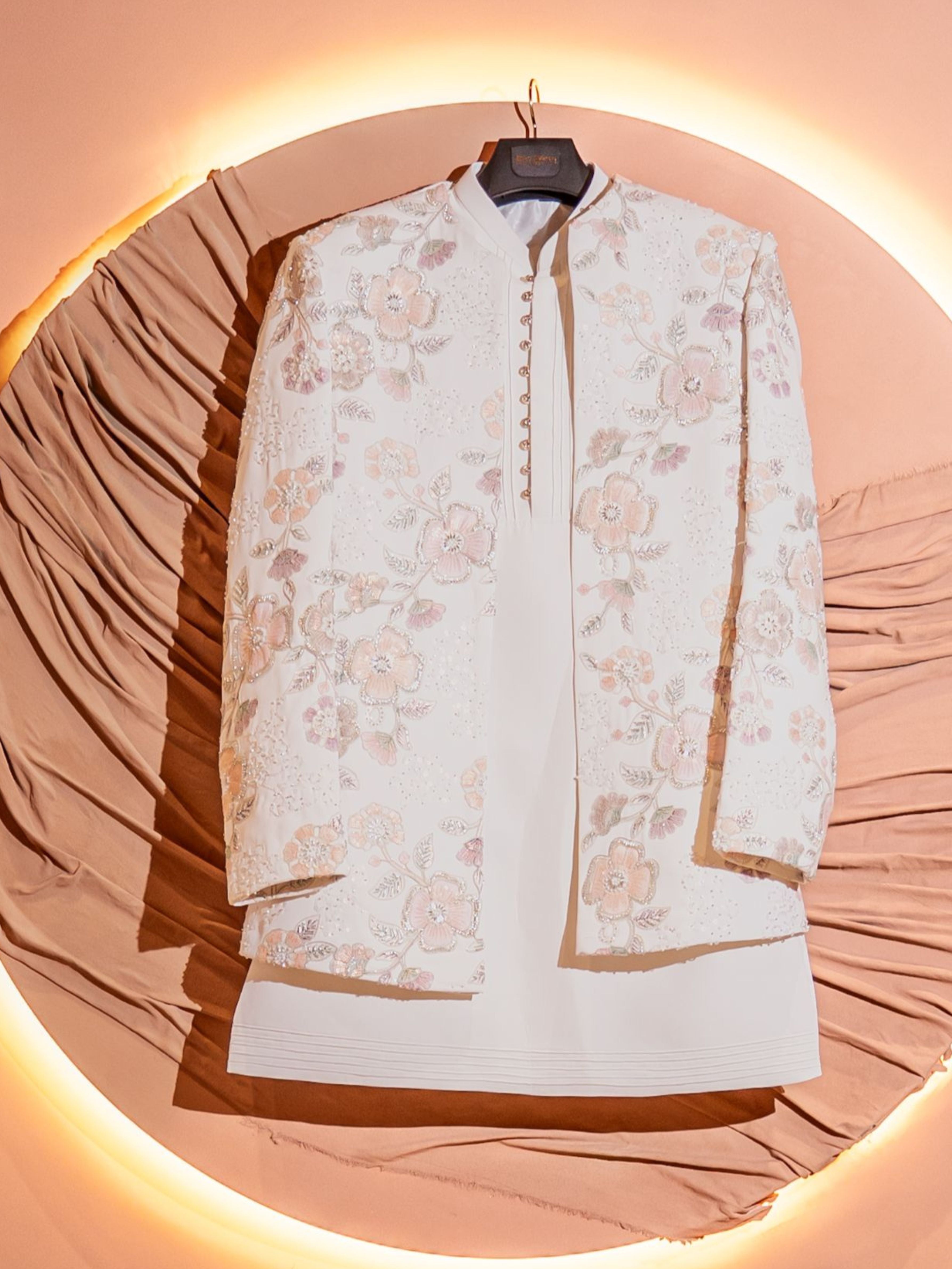 White Embroidered Indo Western